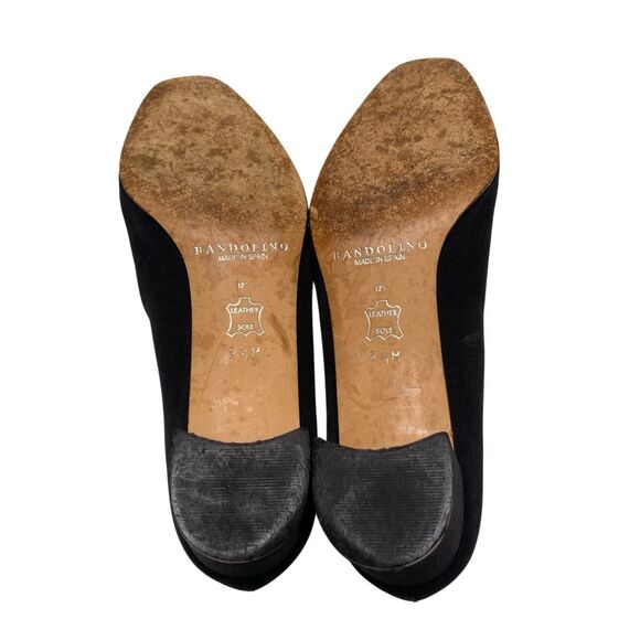 Bandolino Ivory Strappy Heels 9.5M Faux Leather Open Toe Sandals Bridal Prom - Picture 6 of 11